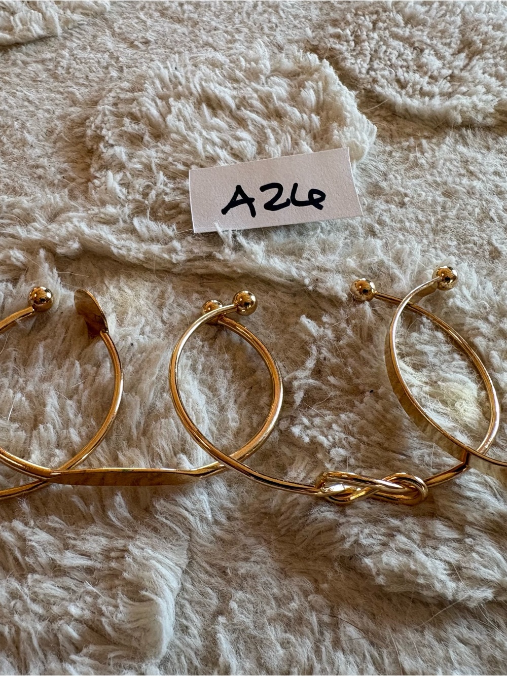 Gold Twist Open Bangle Bracelet - Women's Jewelry